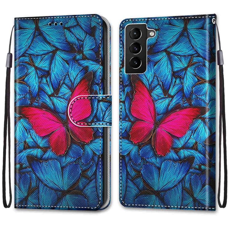 Samsung Galaxy S22+ 5G case featuring a coloured drawing cross texture, showcasing its stylish design and functional features.